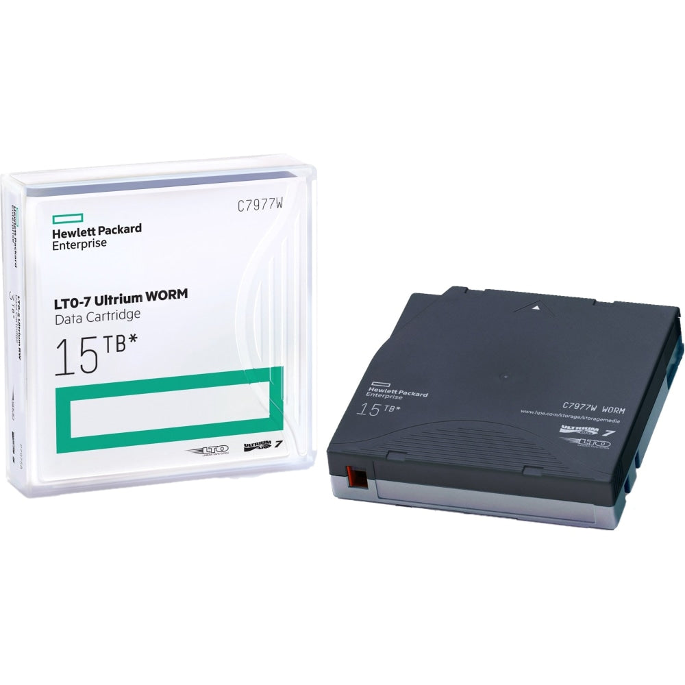 HPE LTO Ultrium-7 Data Cartridge - LTO-7 - WORM - 6.25 TB (Native) / 15 TB (Compressed) - 2775.59 ft Tape Length - 315 MB/s Native Data Transfer Rate - 750 MB/s Compressed Data Transfer Rate