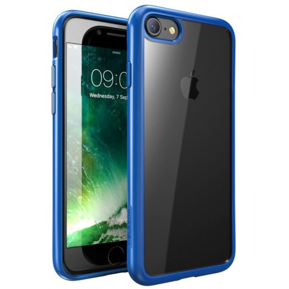 i-Blason Halo Scratch Resistant Hybrid - Back cover for cell phone - rubber - navy, clear - for Apple iPhone 7, 8