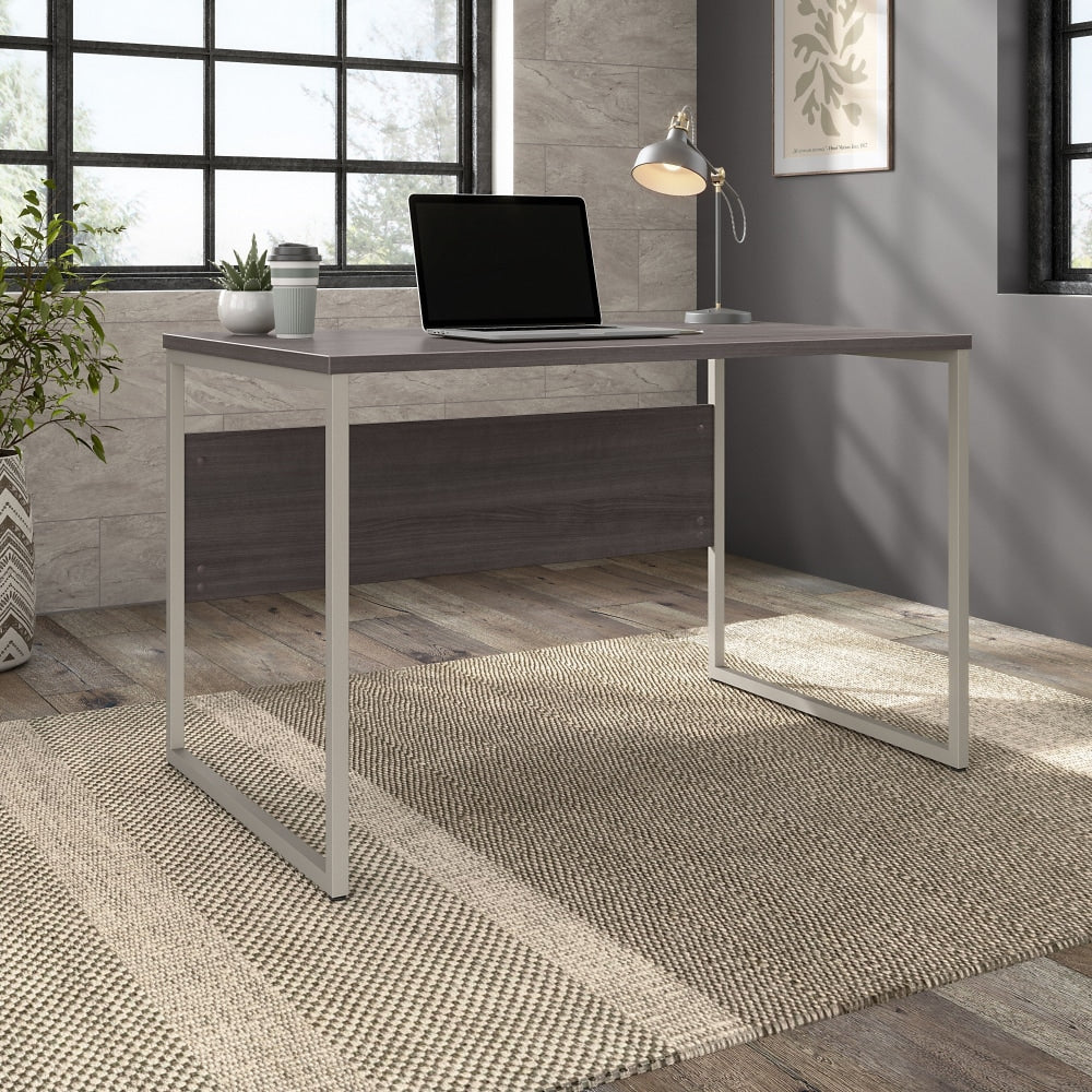 Bush Business Furniture Hybrid 48inW x 30inD Computer Table Desk With Metal Legs, Storm Gray, Standard Delivery