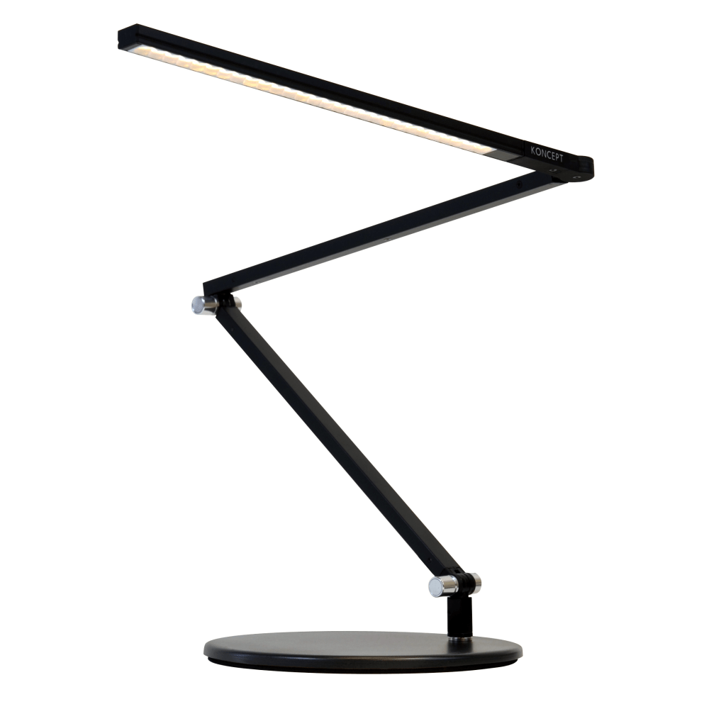 Koncept Z-Bar Mini LED Desk Lamp, Warm Light, 12-3/4inH, Metallic Black