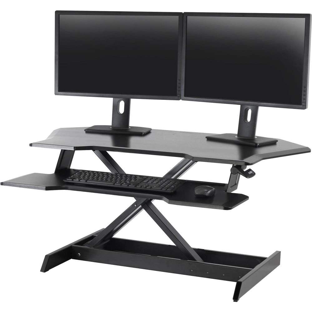 Ergotron WorkFit Corner Standing Desk Riser, Black