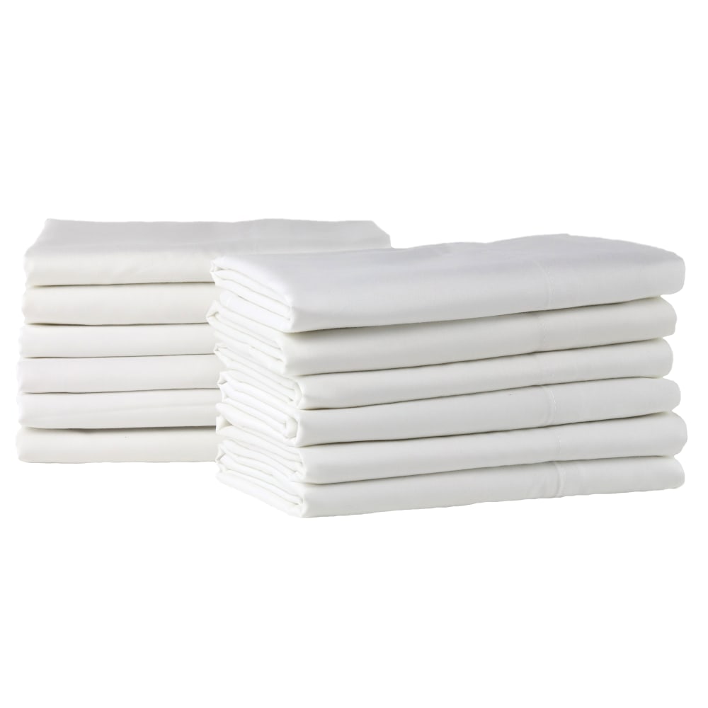 1888 Mills Naked Standard Queen Pillowcases, 42in x 36in, White, Pack Of 72 Pillowcases