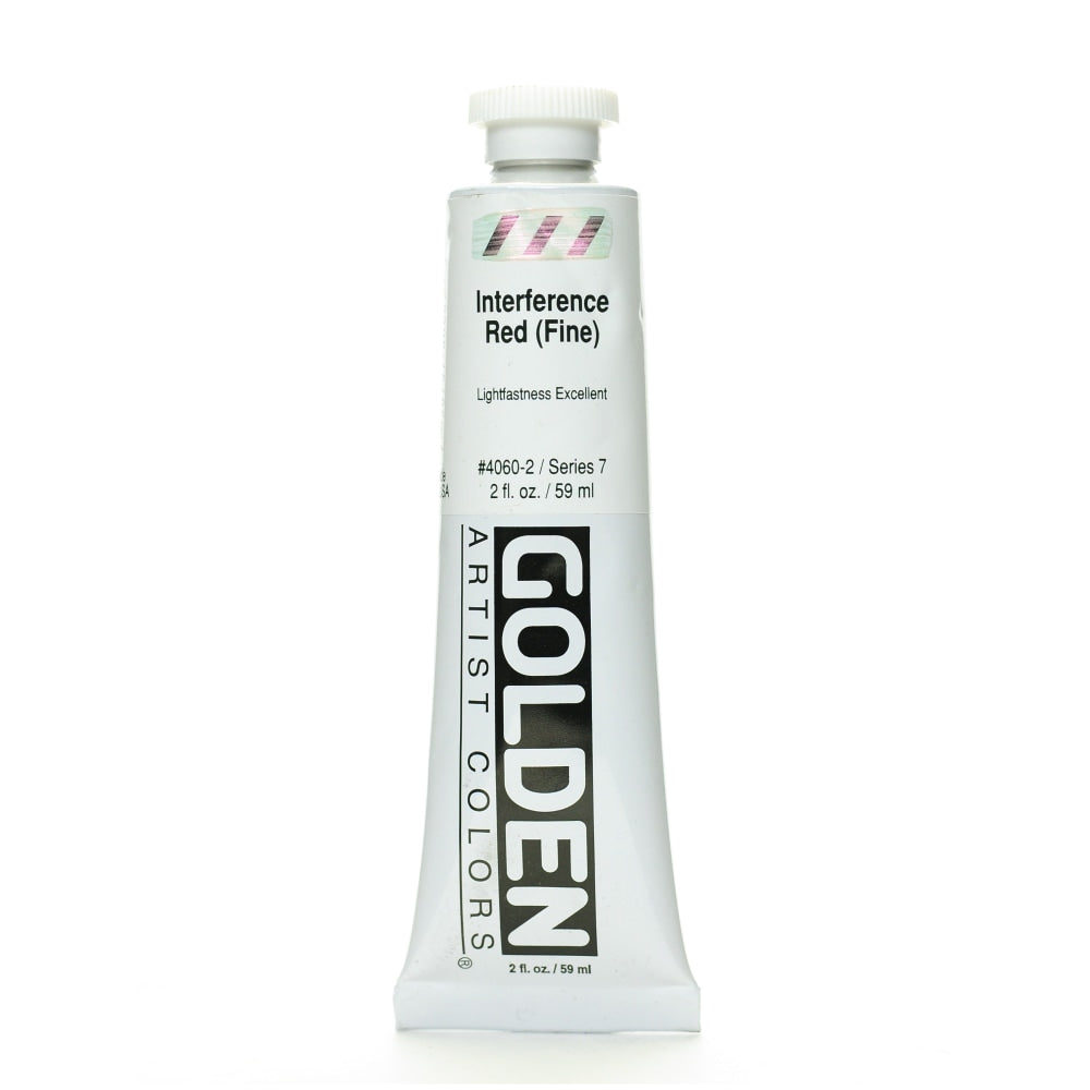 Golden Acrylic Paint, Fine, 2 Oz, Interference Red