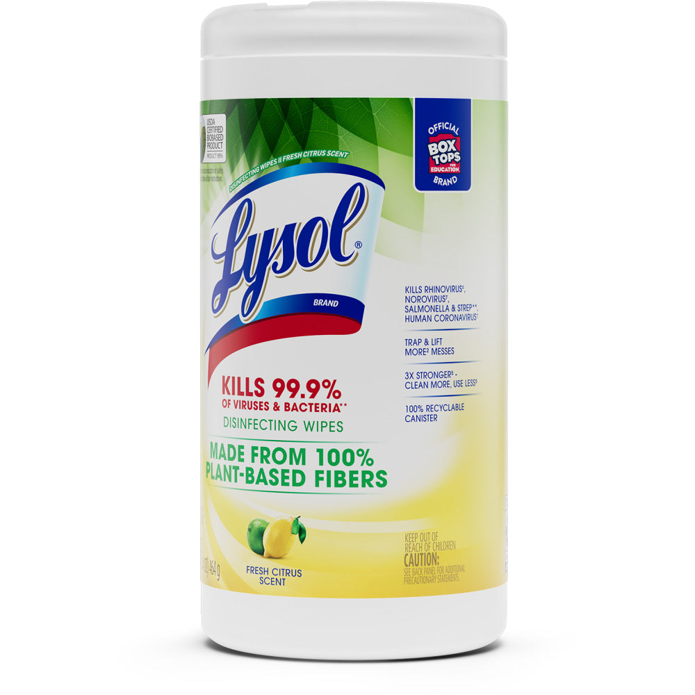 LYSOL Disinfecting Wipes with Citric Acid - Fresh Citrus 70 ct.