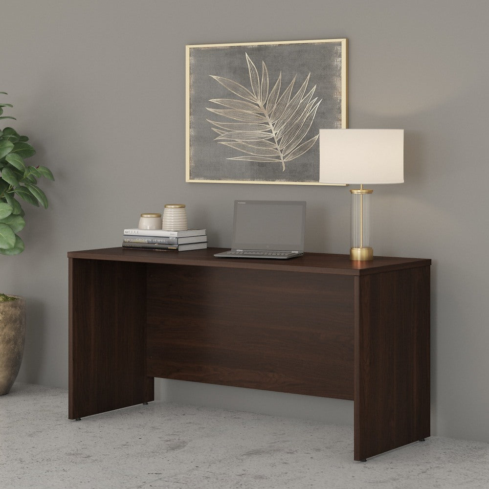 Bush Business Furniture Studio C 60inW Credenza Computer Desk, Black Walnut, Standard Delivery