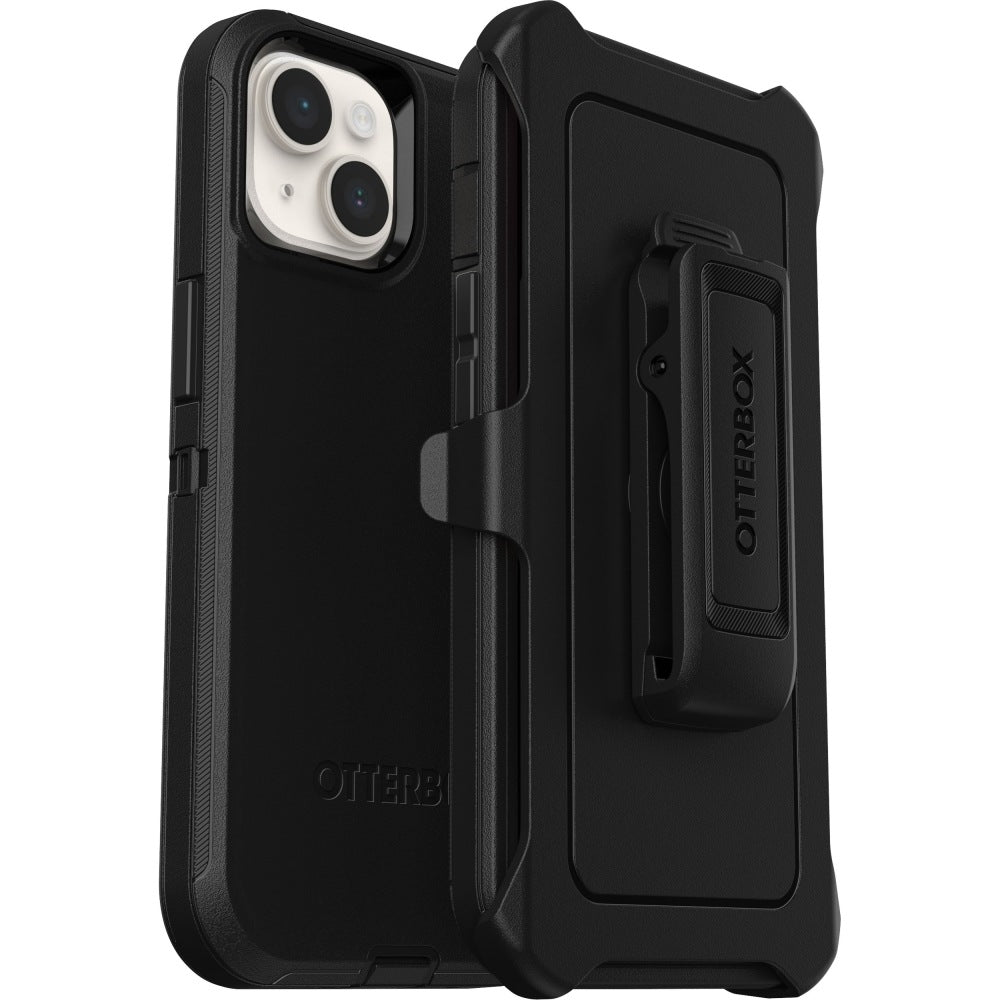 OtterBox Defender Rugged Carrying Case (Holster) For Apple iPhone 14, iPhone 13 Smartphone, Black