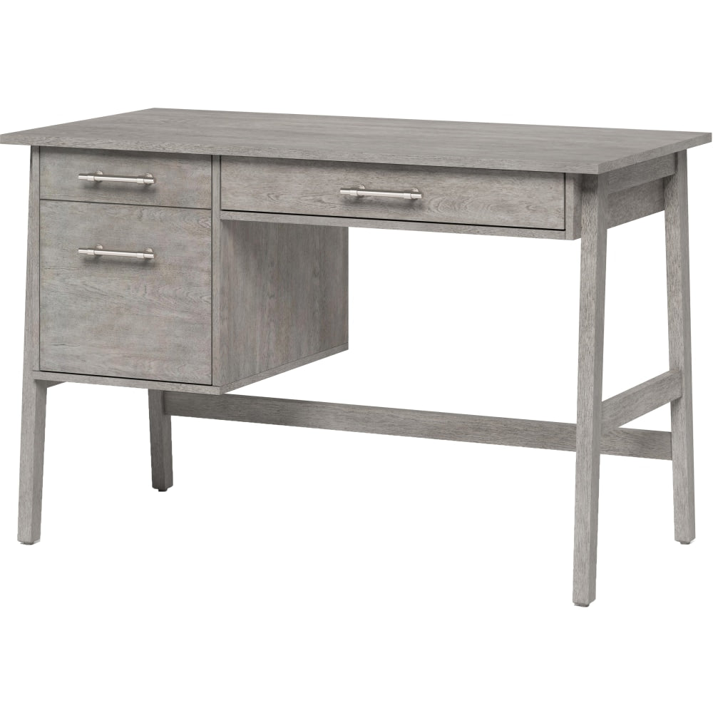 Whalen Marilla 48inW Wood Pedestal Computer Desk, Driftwood Gray