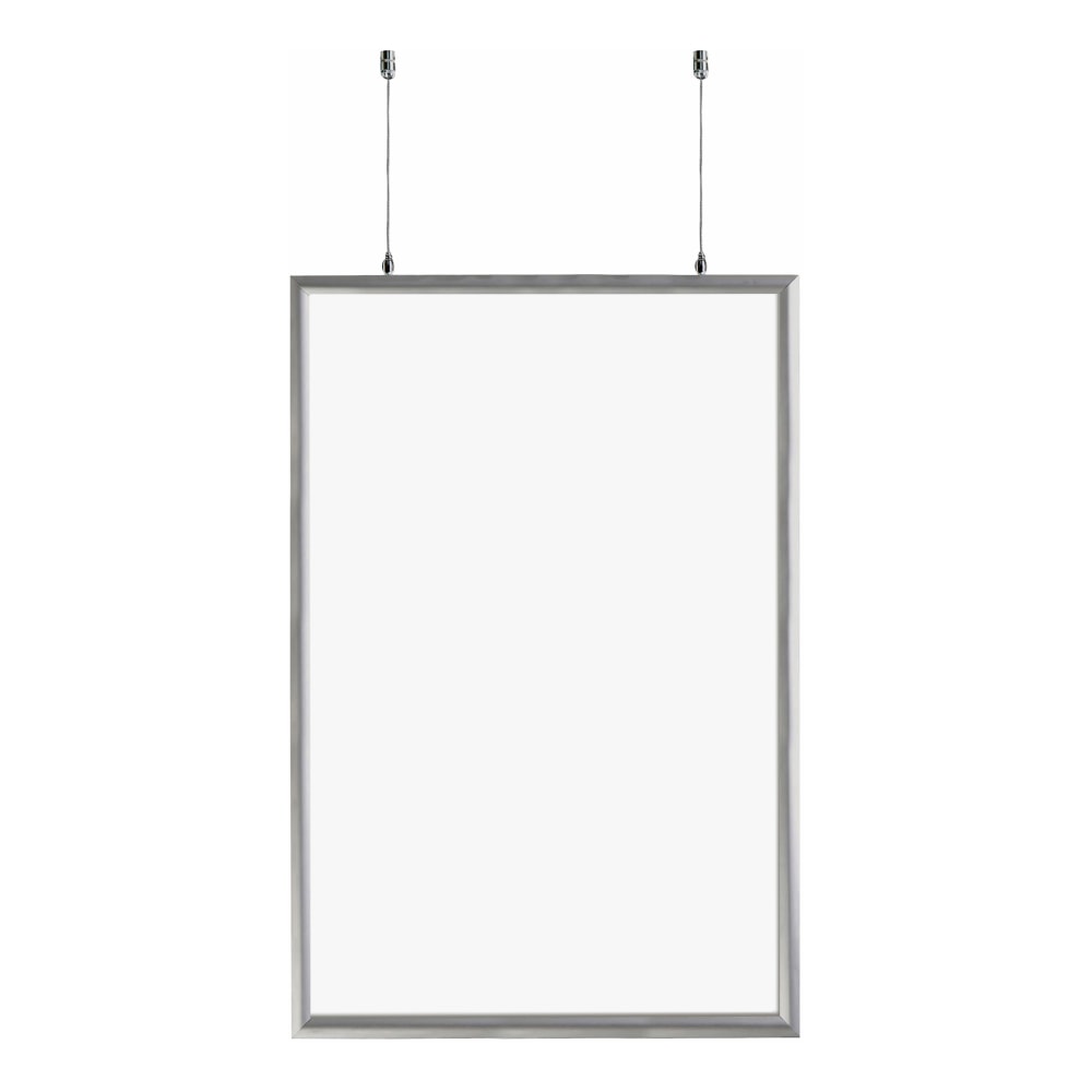 Azar Displays Snap Frame, Double-Sided, 24in x 36in, Silver