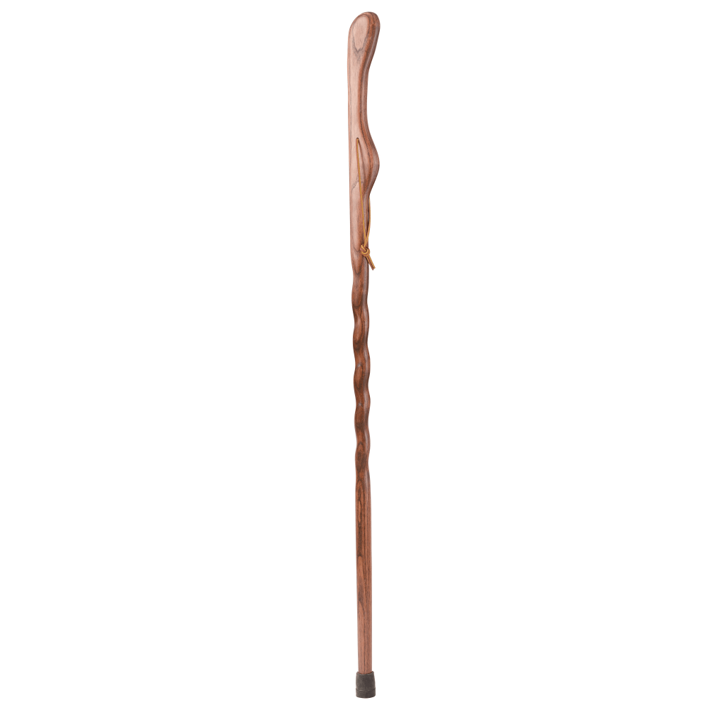 Brazos Walking Sticks Hitchhiker Twisted Oak Walking Stick, 55in, Red