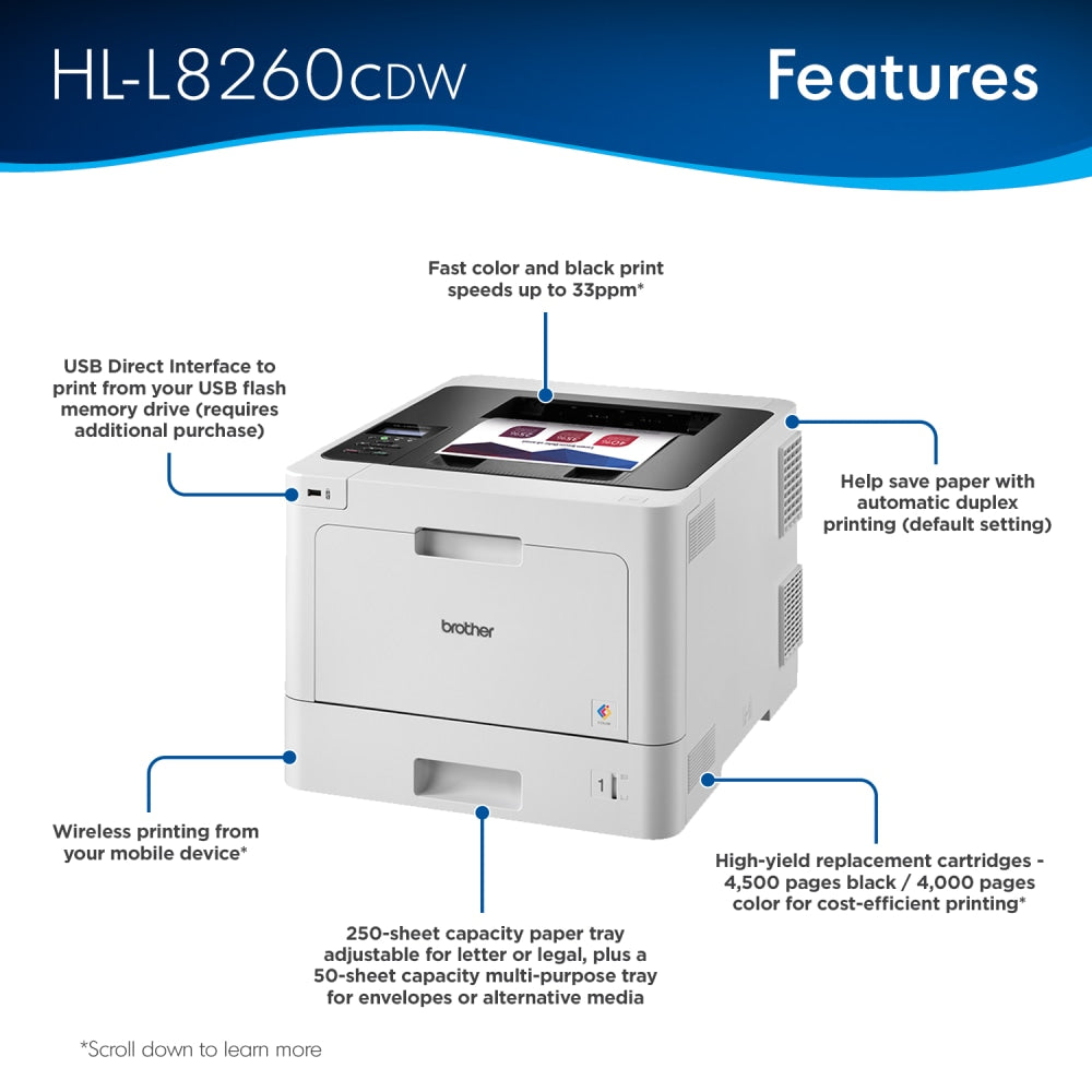 Brother Business HL-L8260CDW Laser Color Printer