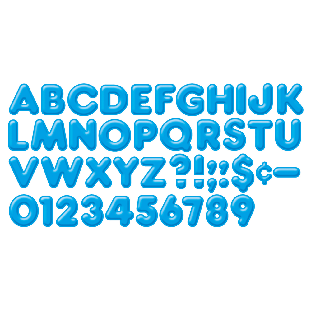 TREND Ready Letters, 4in, 3-D Uppercase, Blue, Set Of 6 Packs