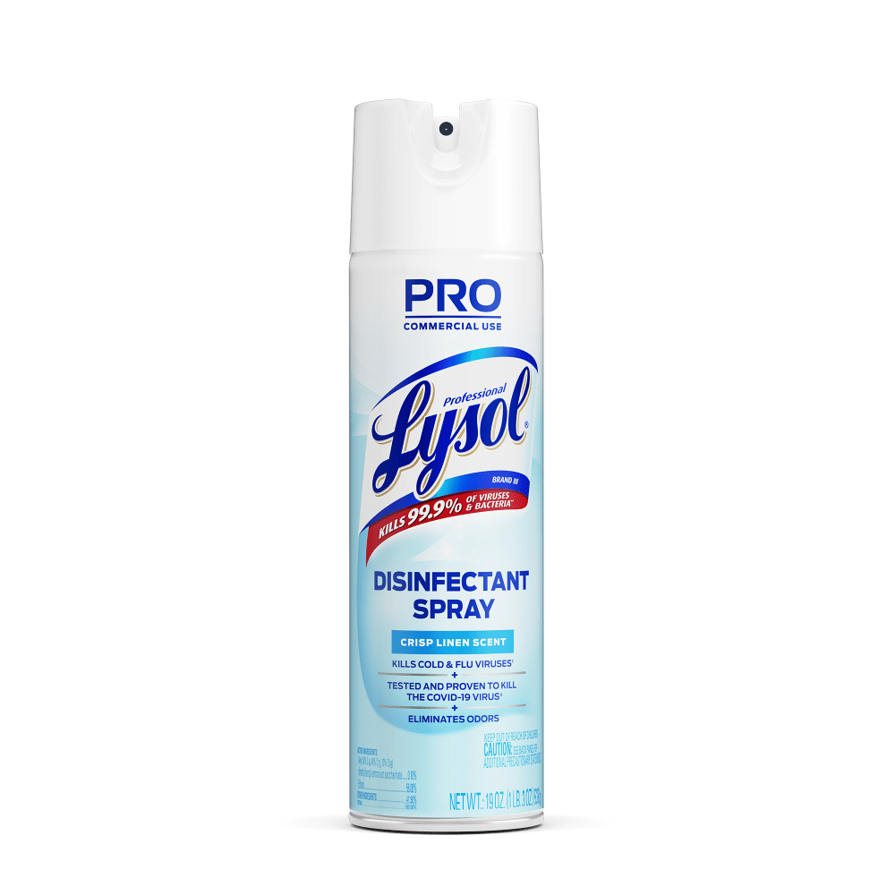 Lysol Professional Disinfectant Spray, Crisp Linen Scent, 19 Oz Bottle