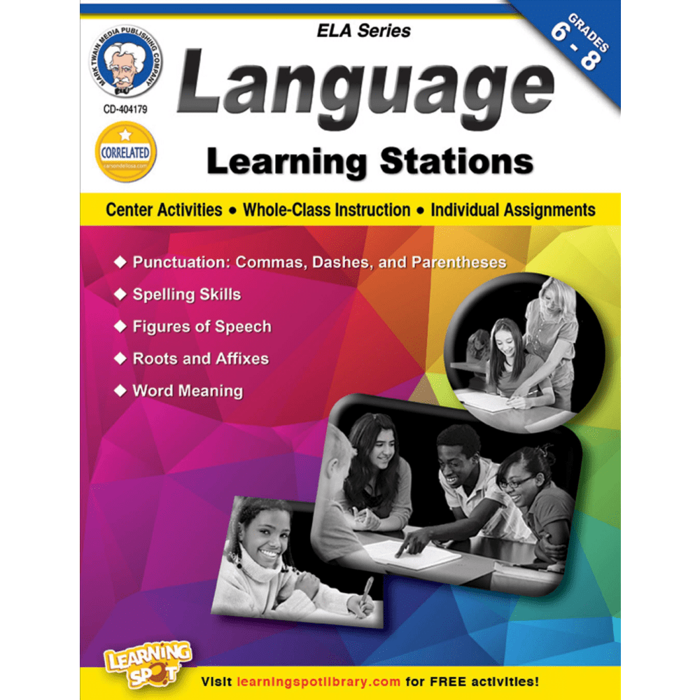 Mark Twain Language Learning Stations Workbook, Grades 6-8