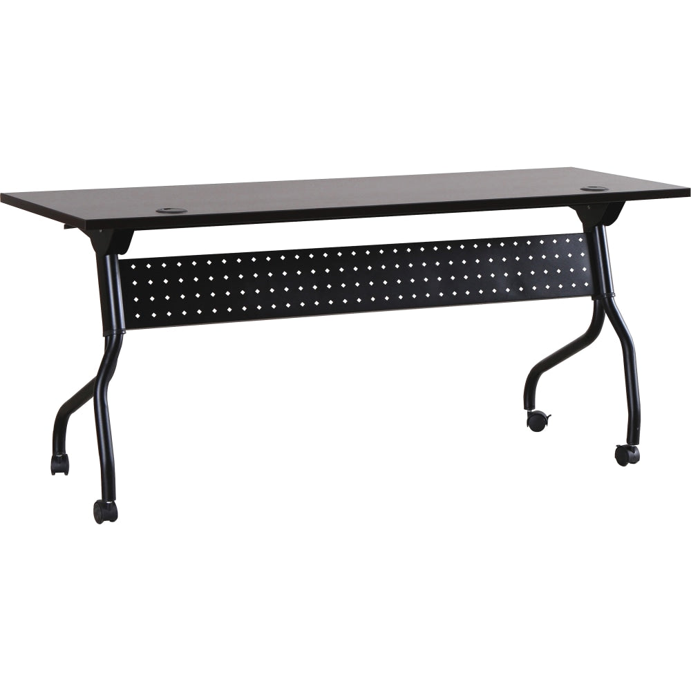 Lorell Flip Top Training Table, 72inW, Espresso/Black