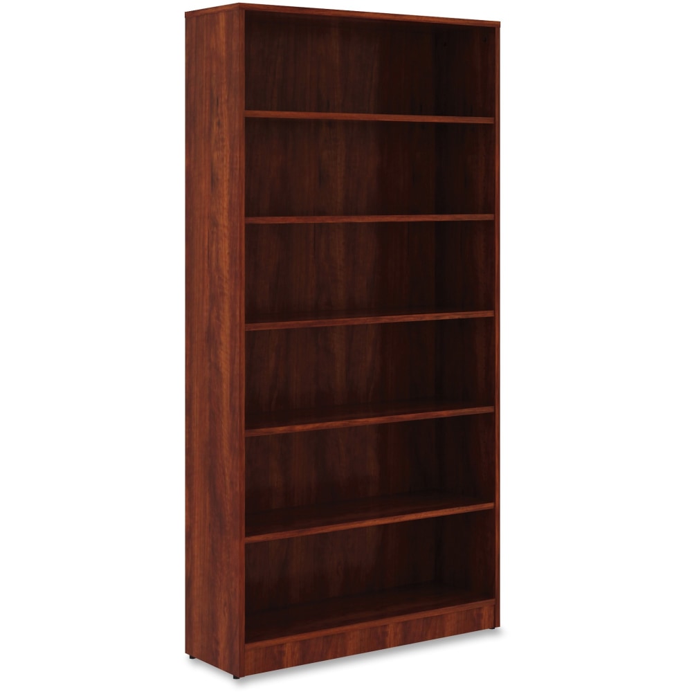 Lorell Essentials 72inH 6-Shelf Bookcase, Cherry