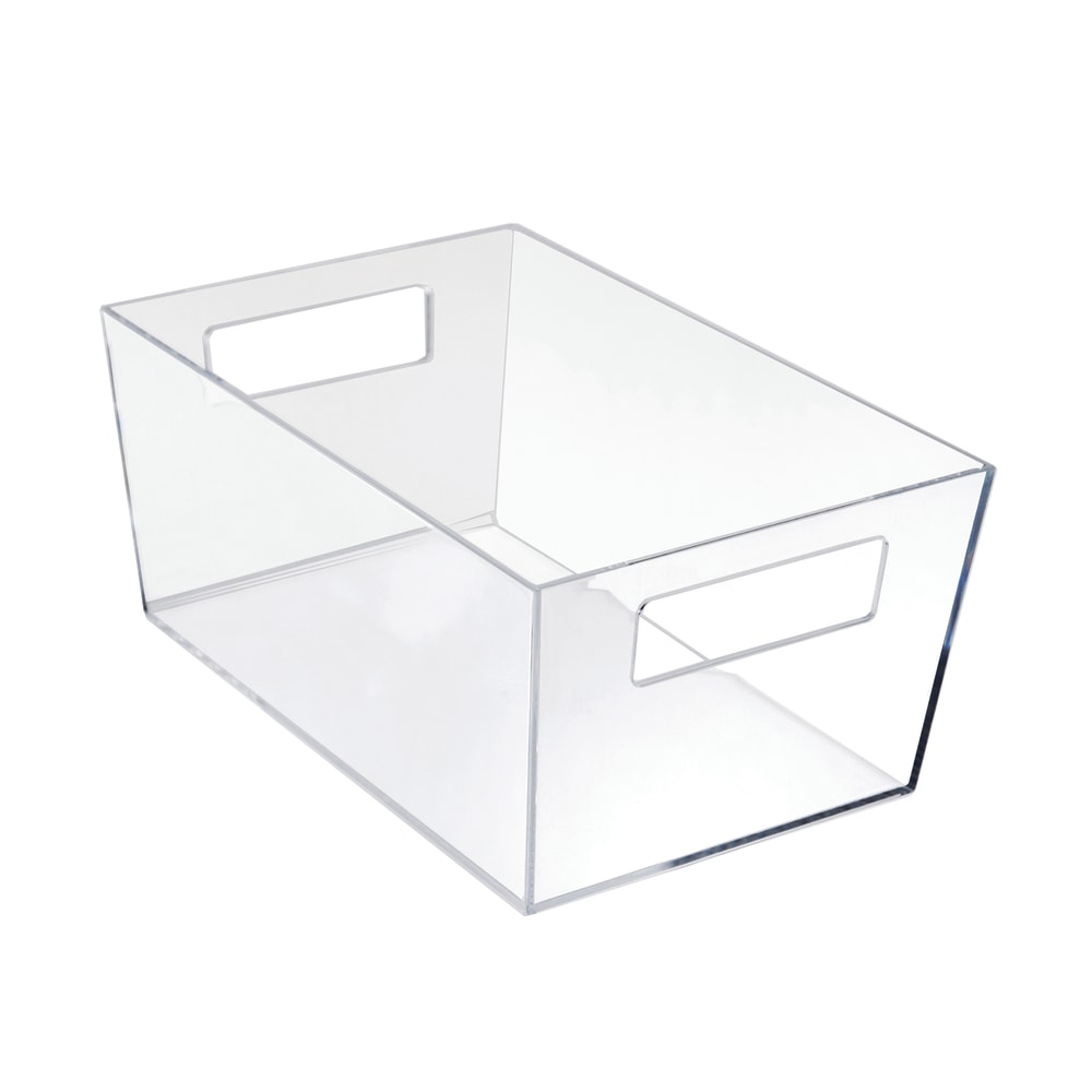 Azar Displays Tote Bins With Handles, X-Large, Clear, Pack Of 4 Bins