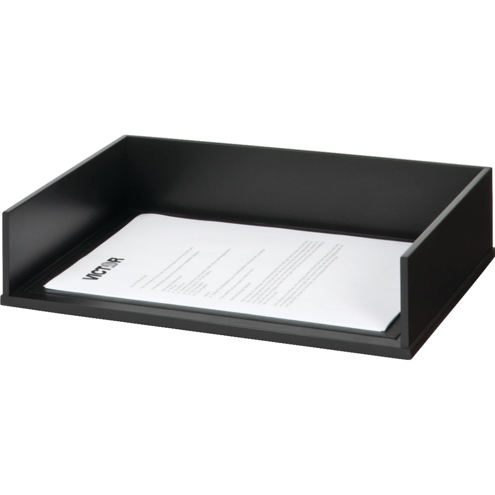 Victor Midnight Black Collection Stacking Letter Tray