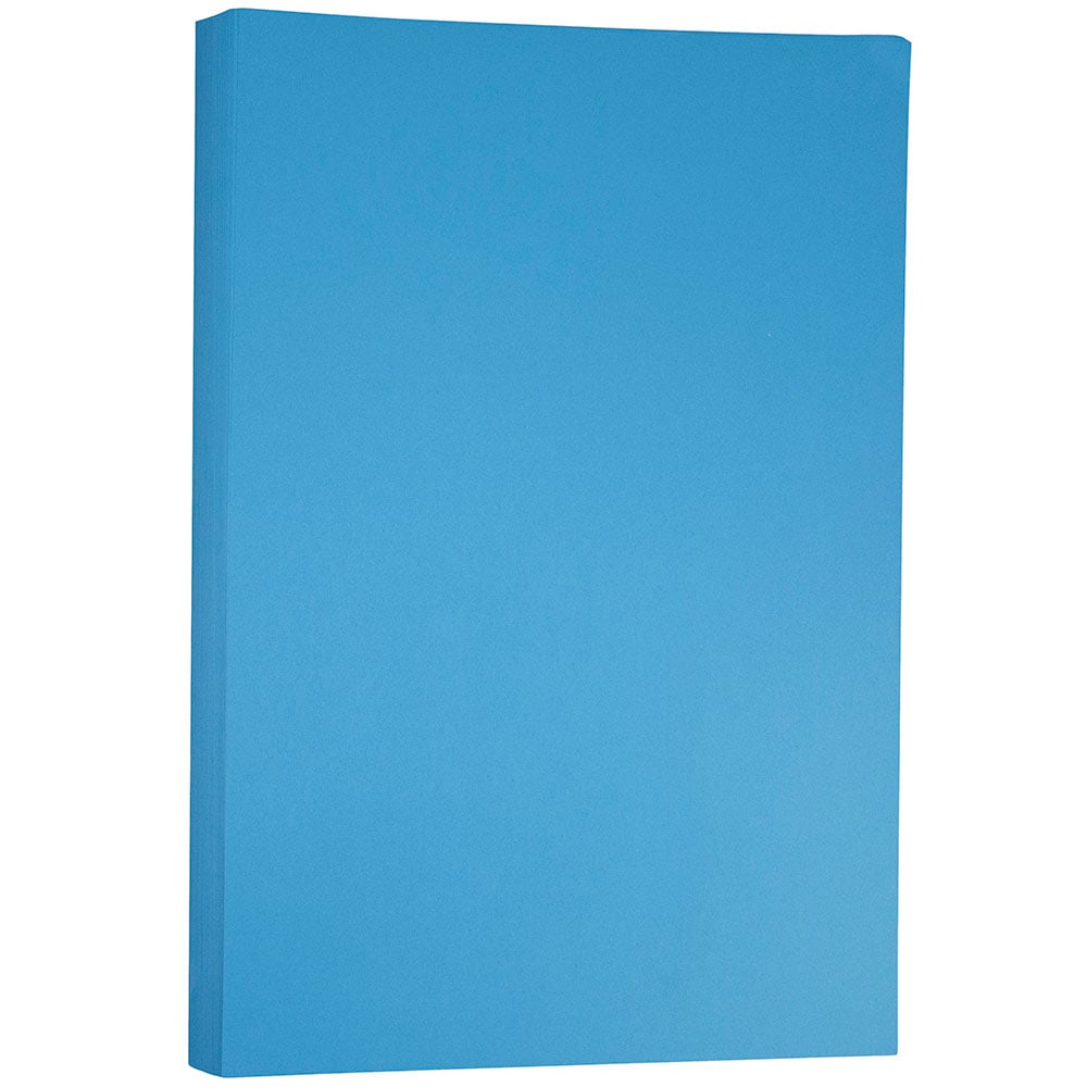 JAM Paper Card Stock, Blue, Ledger (11in x 17in), 65 Lb, 30% Recycled, Pack Of 50