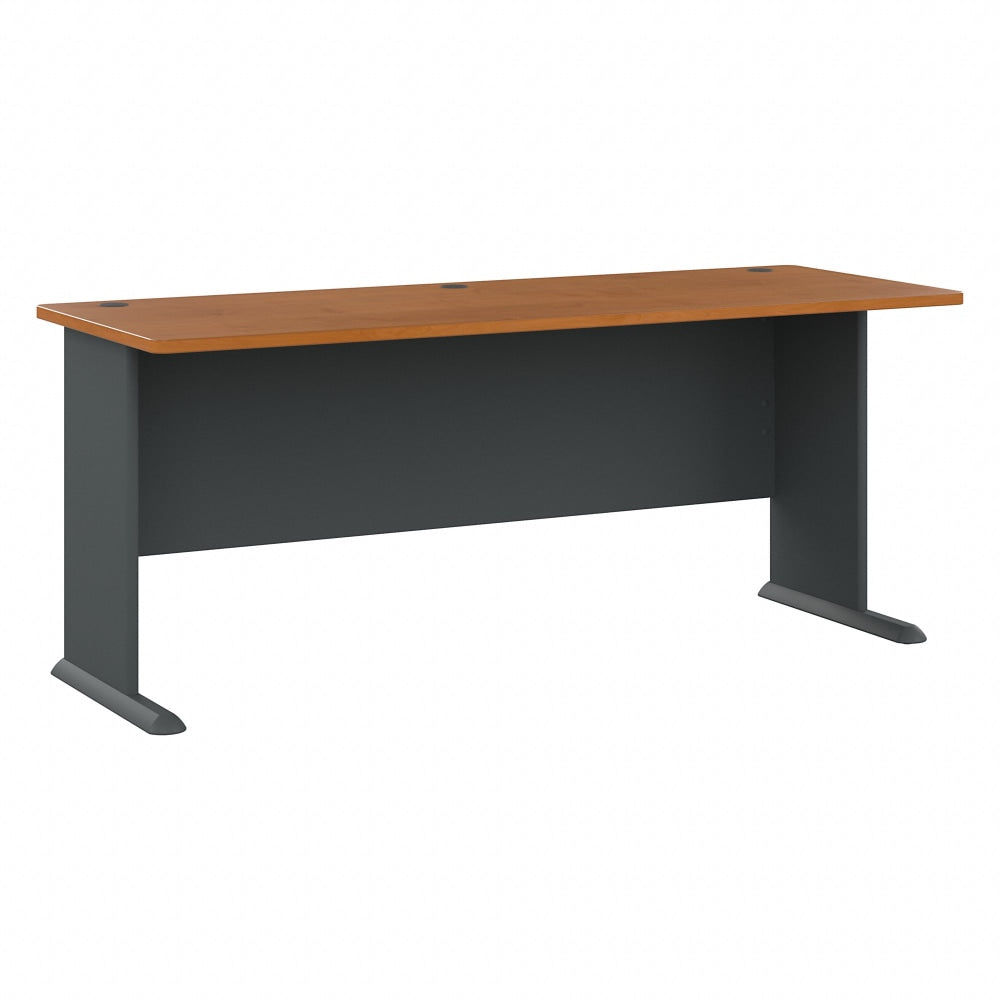 Bush Business Furniture Office Advantage 72inW Computer Desk, Natural Cherry, Standard Delivery