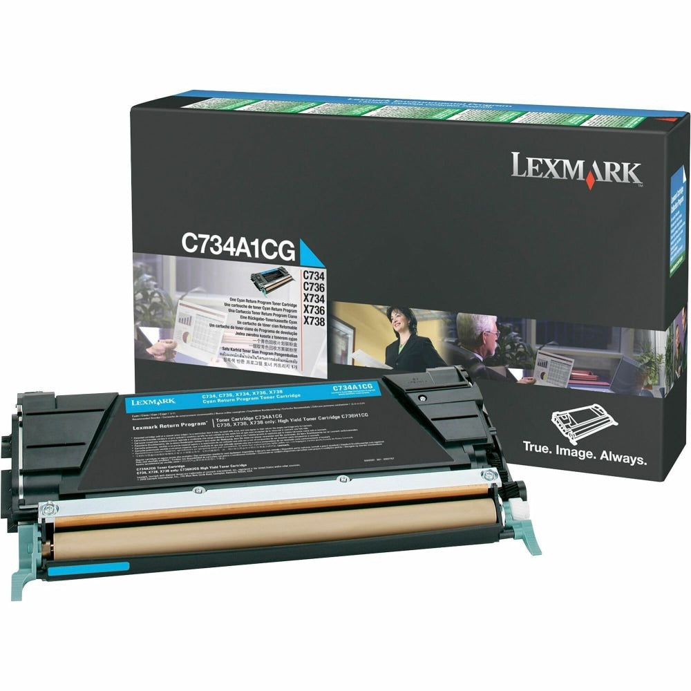 Lexmark C734A1CG Cyan Return Toner Cartridge