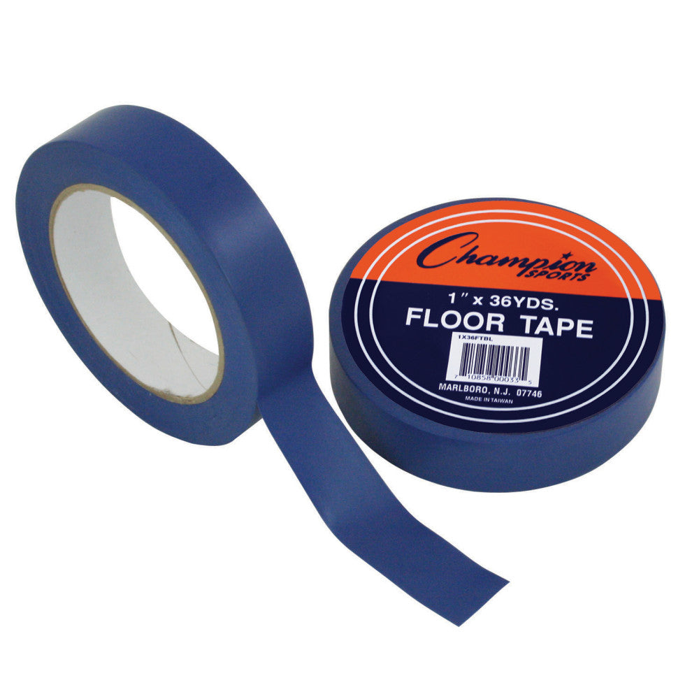 Champion Sports Floor Marking Tape, 1in x 36 yd., Royal Blue, Pack Of 6 Rolls