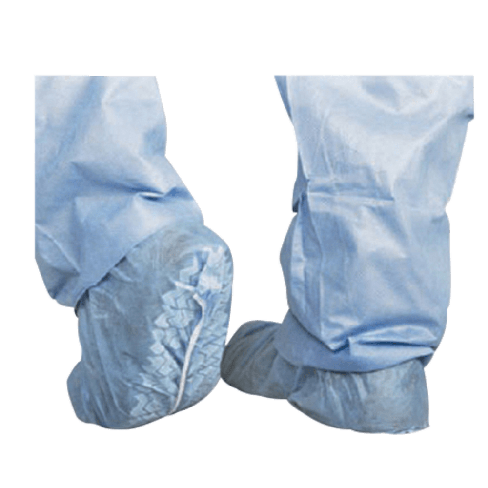 Medline Skid-Resistant Scrub Shoe Covers, Blue, Pack Of 100