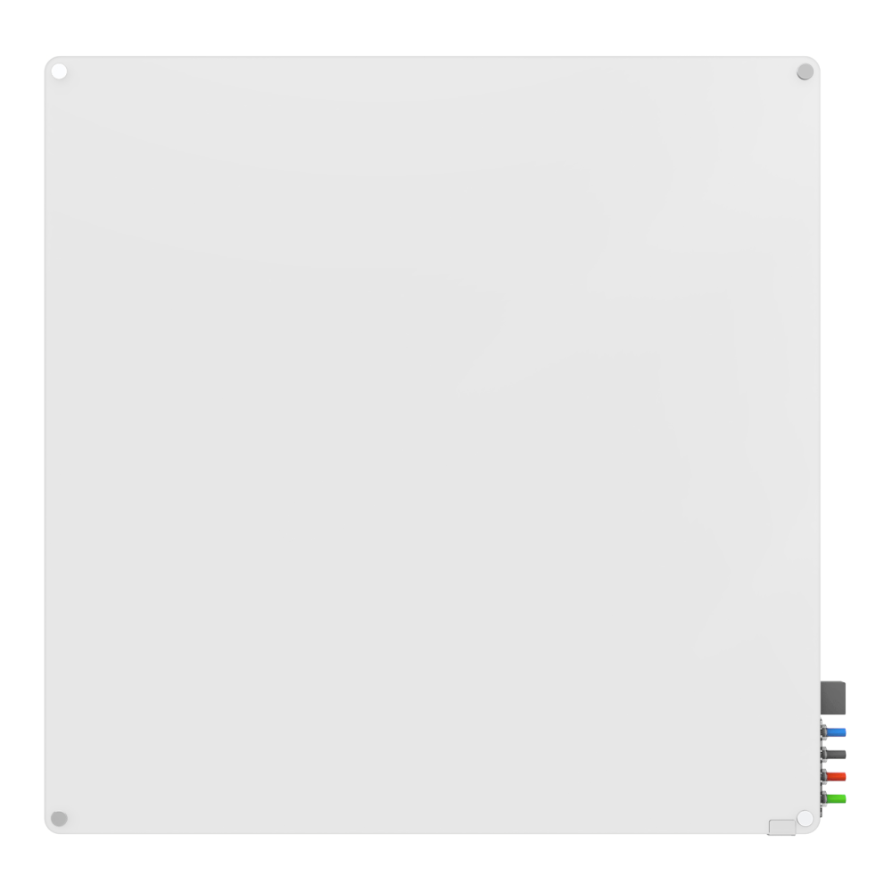 Ghent Harmony Magnetic Glass Unframed Dry-Erase Whiteboard, 48in x 48in, White