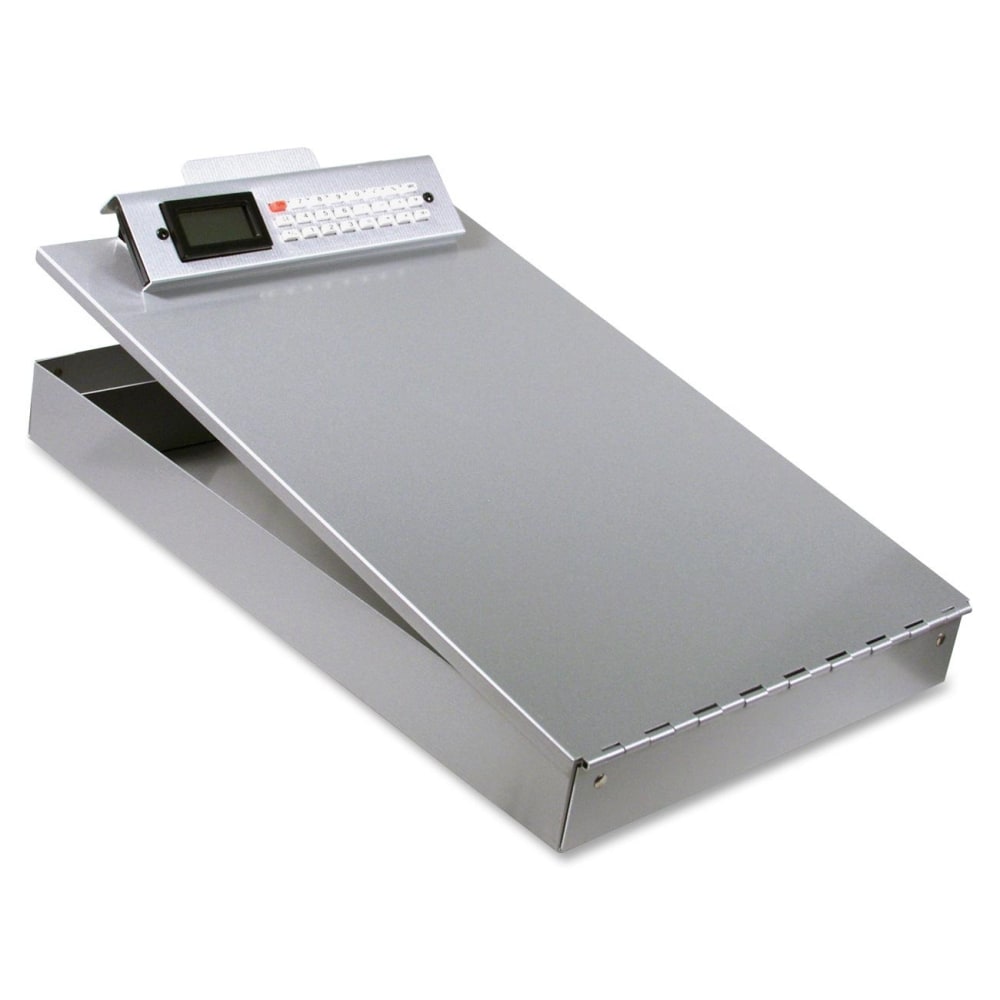 Saunders Redi Rite Form Holder With Calculator, 8 1/2in x 12in, 89% Recycled, Silver