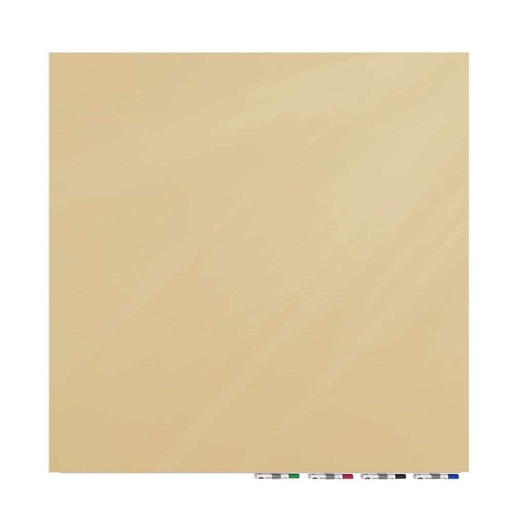 Ghent Aria Low Profile Glassboard, Magnetic, 48inH x 48inW, Square, Beige