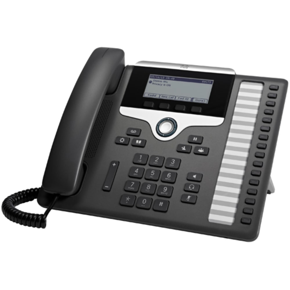 Cisco 7861 IP Phone - Corded - Wall Mountable - Charcoal - 16 x Total Line - VoIP - 3.5in - Enhanced User Connect License - 2 x Network (RJ-45) - PoE Ports