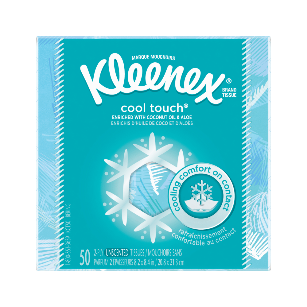 Kleenex BOUTIQUE Cool Touch Facial Tissues, 50 Tissues Per Box, Case Of 27 Boxes