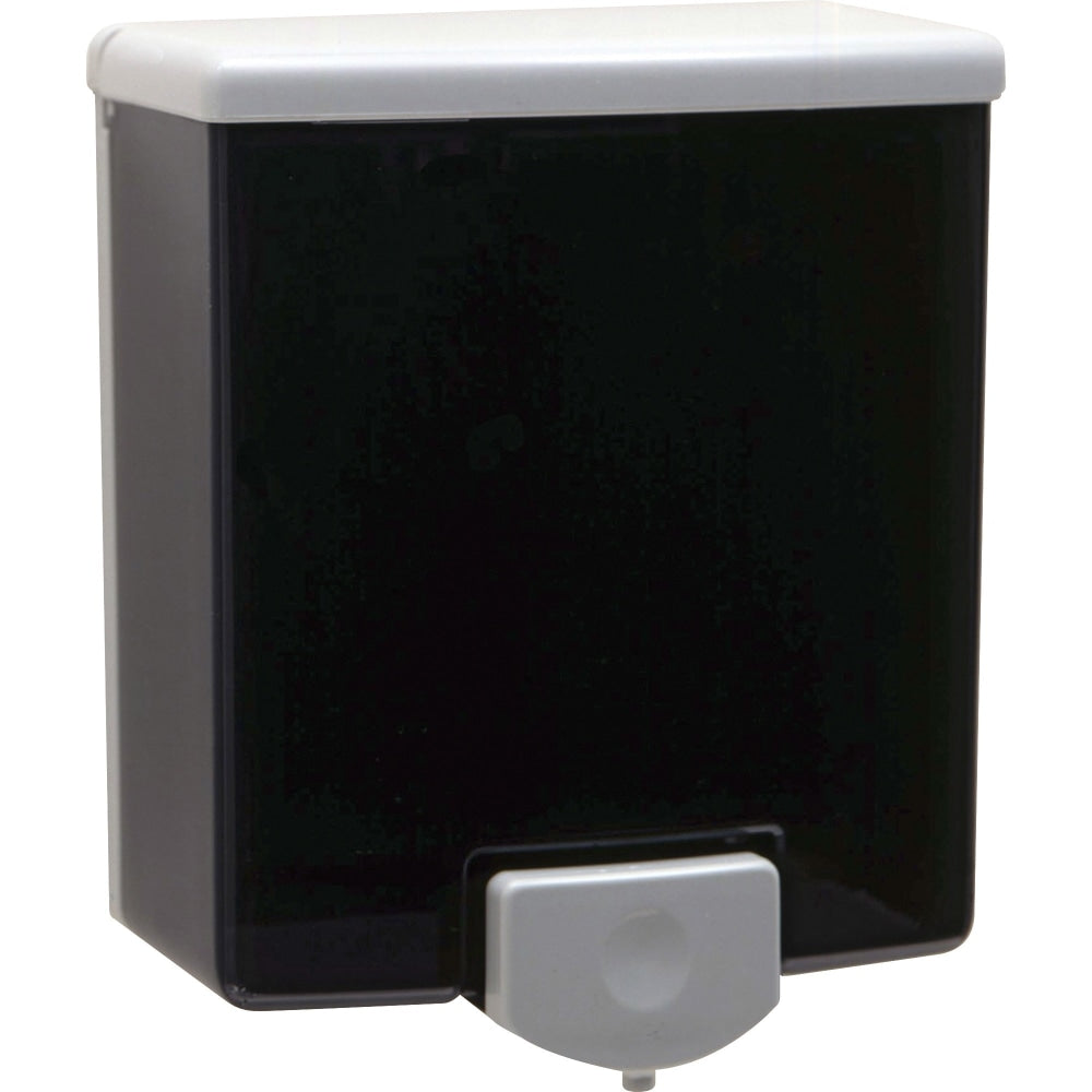 Bobrick Surface-Mounted Soap Dispenser, 6 3/8inH x 5 13/16inW x 3 3/8inD, Black/Gray