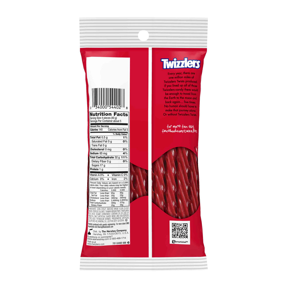 Twizzlers Strawberry Twists, 7 Oz, Case Of 12 Packs