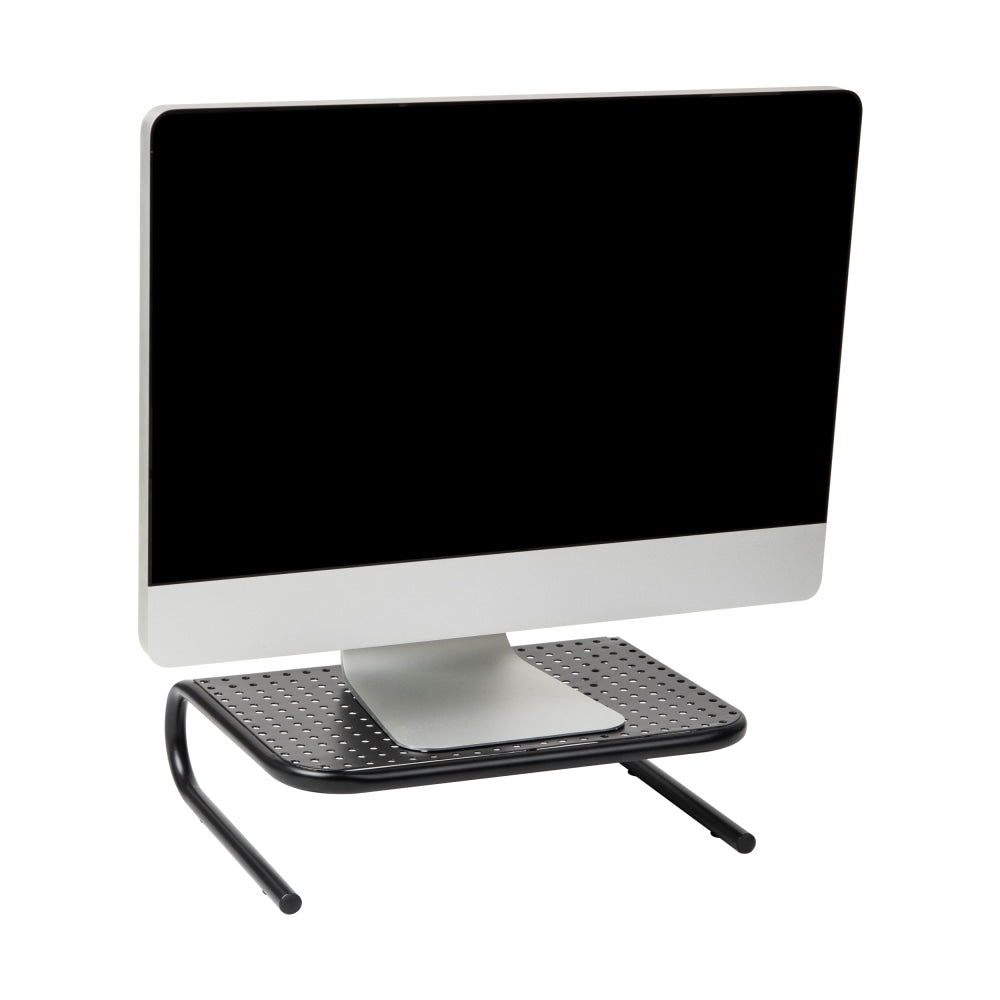 Mind Reader Elevate Collection Adjustable-Height Metal Monitor Stand, 4-1/4inH x 14-1/2inW x 11-1/4inL, Black