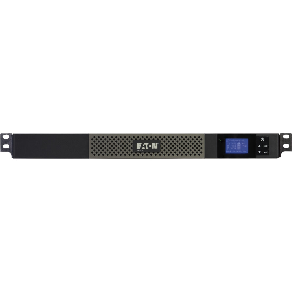 Eaton 5P 1440VA 1100W 120V Line-Interactive UPS, 5-15P, 5x 5-15R Outlets, True Sine Wave, Cybersecure Network Card Option, 1U - Battery Backup - 1U Rack-mountable - 4 Minute Stand-by - 110 V AC Input - 132 V AC Output - 5 x NEMA 5-15R