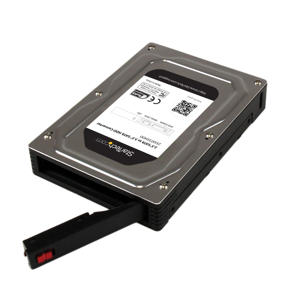 StarTech.com 2.5in to 3.5in SATA Aluminum Hard Drive Adapter Enclosure with SSD / HDD Height up to 12.5mm