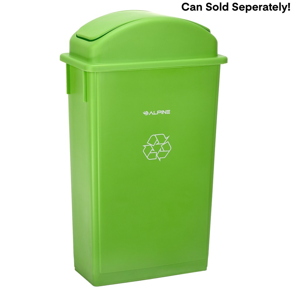 Alpine Slim Trash Can Dome Lid, 5in x 20in x 11in, Green