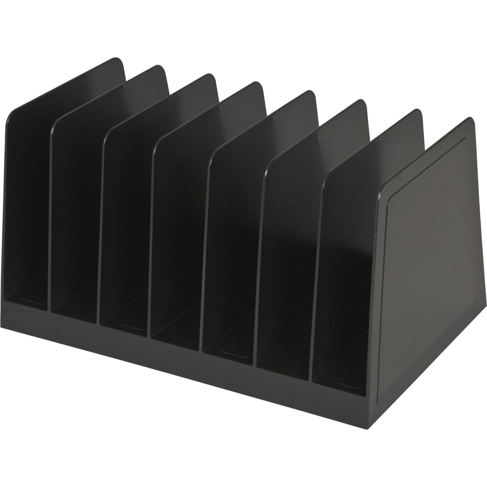 Business Source Desk Step Sorter - 4.5in Height x 8.8in Width x 5.5in DepthDesktop - 25% Recycled - Black - Plastic - 1 Each