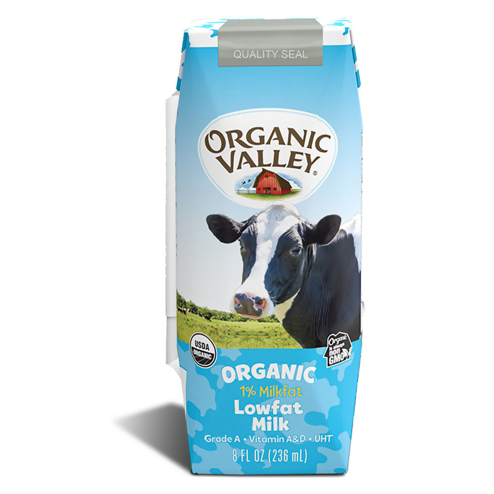 Organic Valley Aseptic Single-Serve Milk Boxes, 8 Oz, Pack Of 24 Boxes