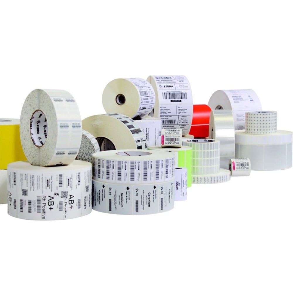 Zebra 8000D Medical Label - 2in Width x 1 1/4in Length - Permanent Adhesive - Direct Thermal - White - Paper, Acrylic - 330 / Roll - 12 / Roll - Perforated