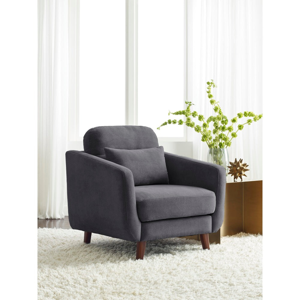 Serta Sierra Collection Arm Chair, Slate Gray/Chestnut