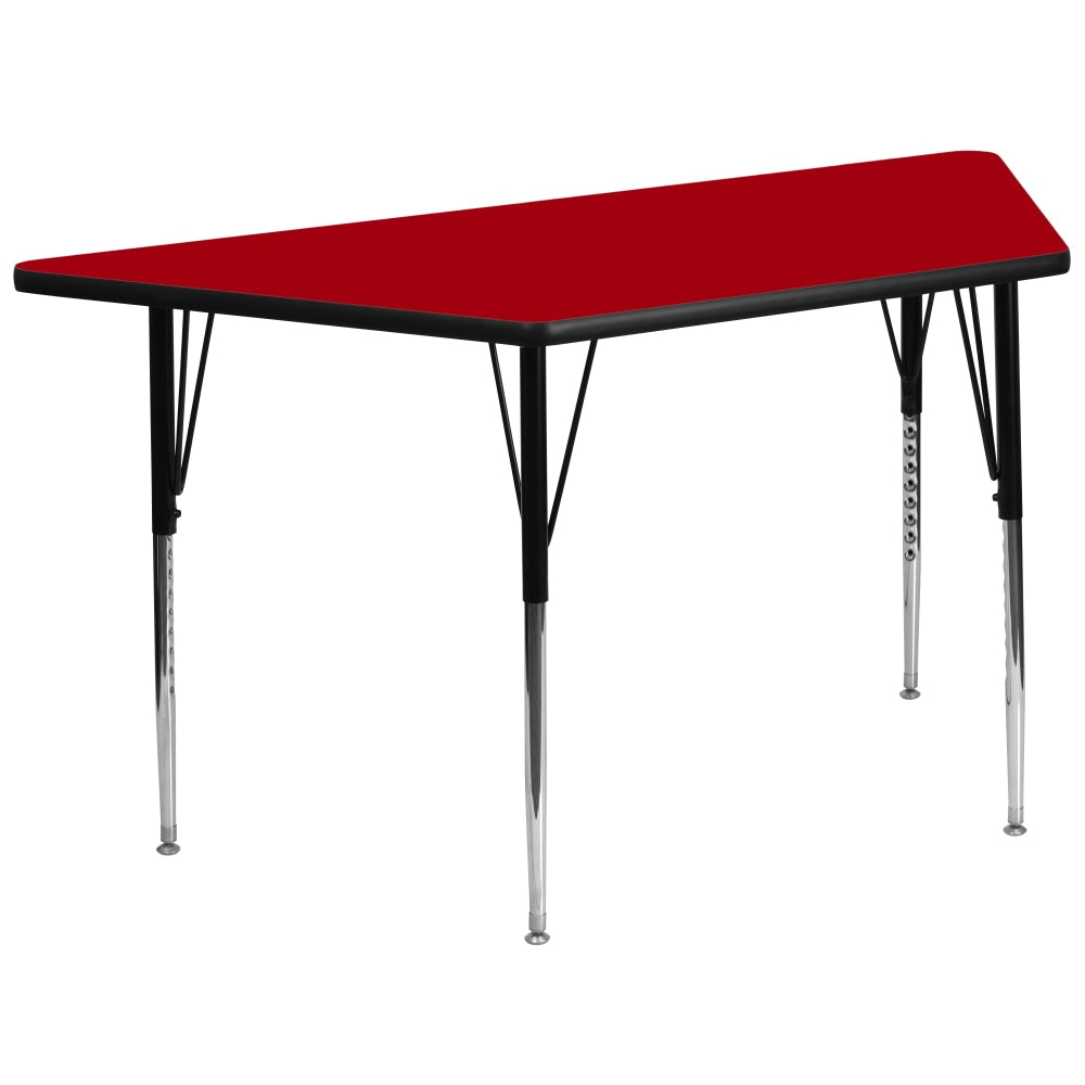 Flash Furniture Trapezoid Activity Table, 30-1/8in x 29in, Red