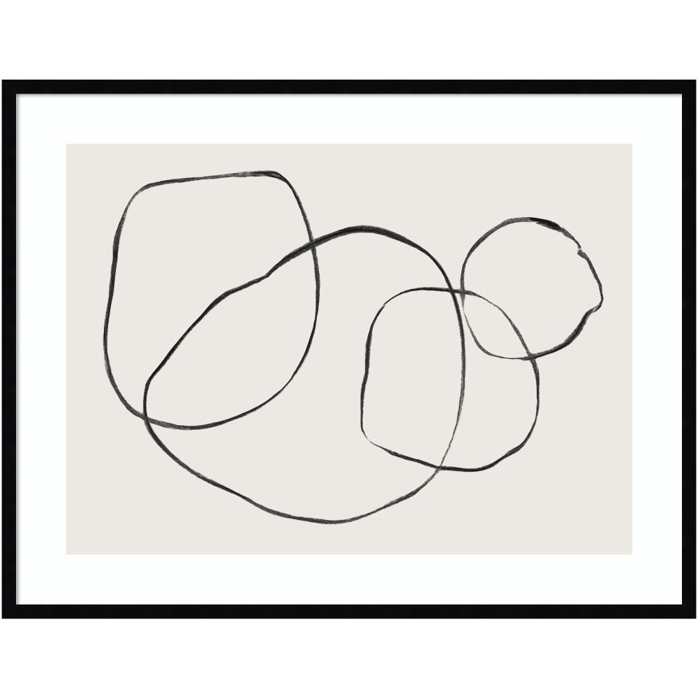 Amanti Art Going in Circles by Teju Reval Wood Framed Wall Art Print, 31inH x 40inW, Black