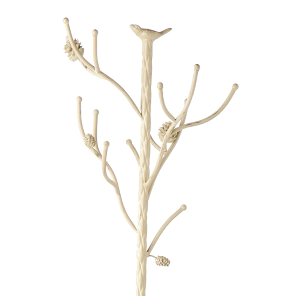 SEI Furniture Bird And Branch Hall Coat Tree, 69 1/2inH x 13 1/4inW x 13 1/4inD, French Vanilla