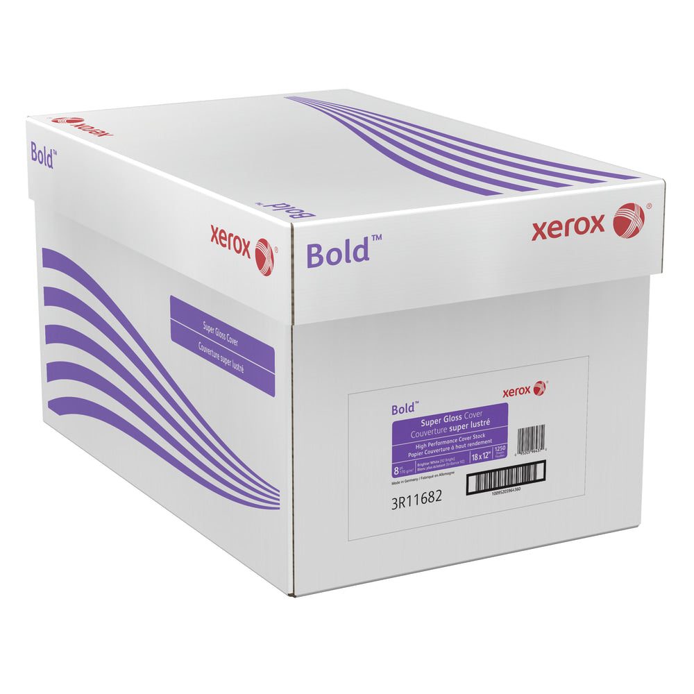 Xerox Bold Digital Super Gloss Cover Copier Paper, Tabloid Extra Size (18in x 12in), Pack Of 250 Sheets, 92 (U.S.) Brightness, FSC Certified, White, Case Of 5 Reams