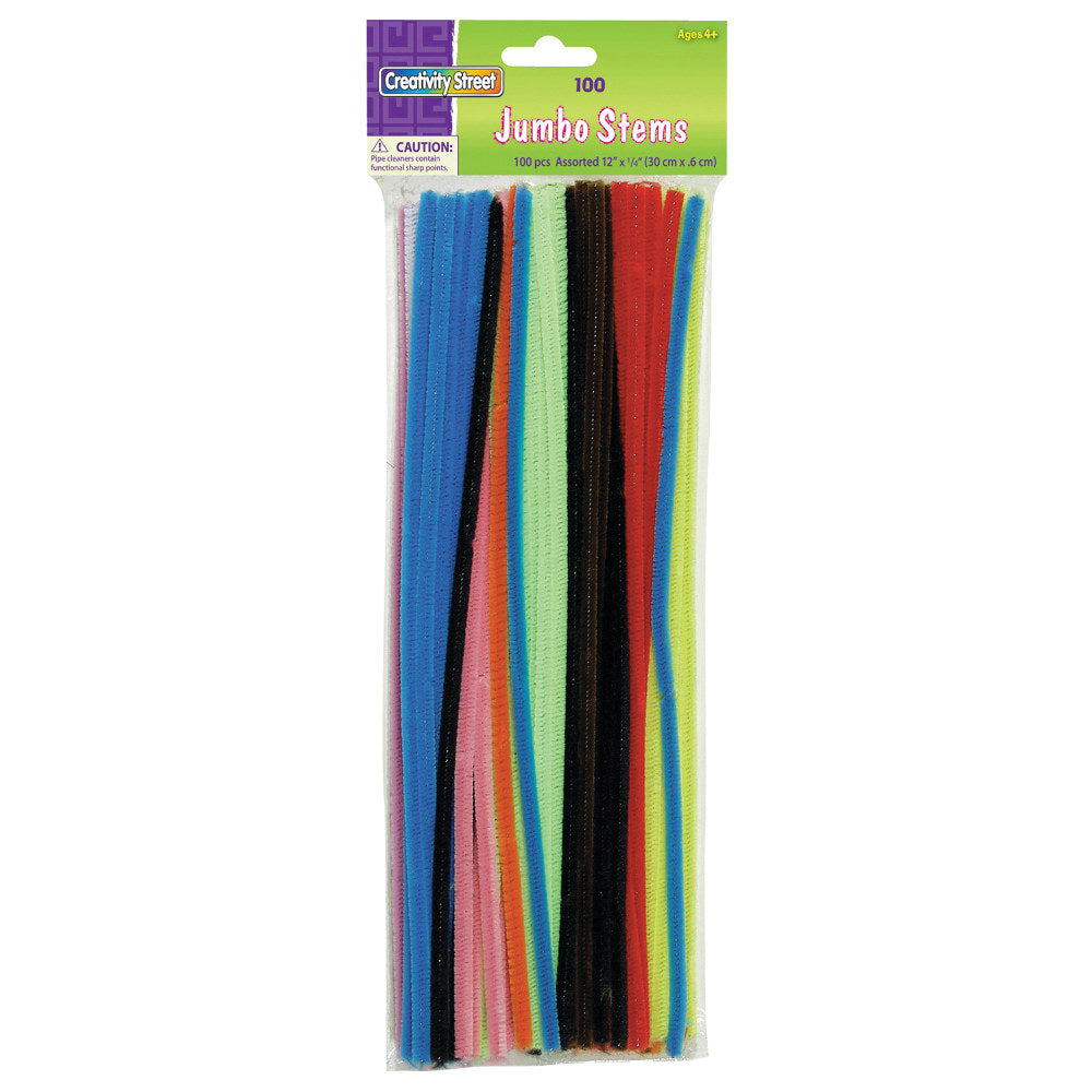 Chenille Kraft Jumbo Pipe Cleaners, Assorted, Pack Of 100