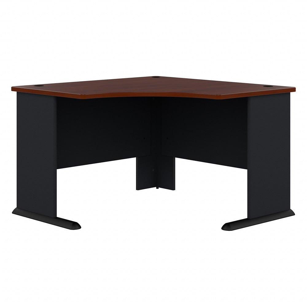 Bush Business Furniture Office Advantage 48inW Corner Desk, Hansen Cherry/Galaxy, Standard Delivery