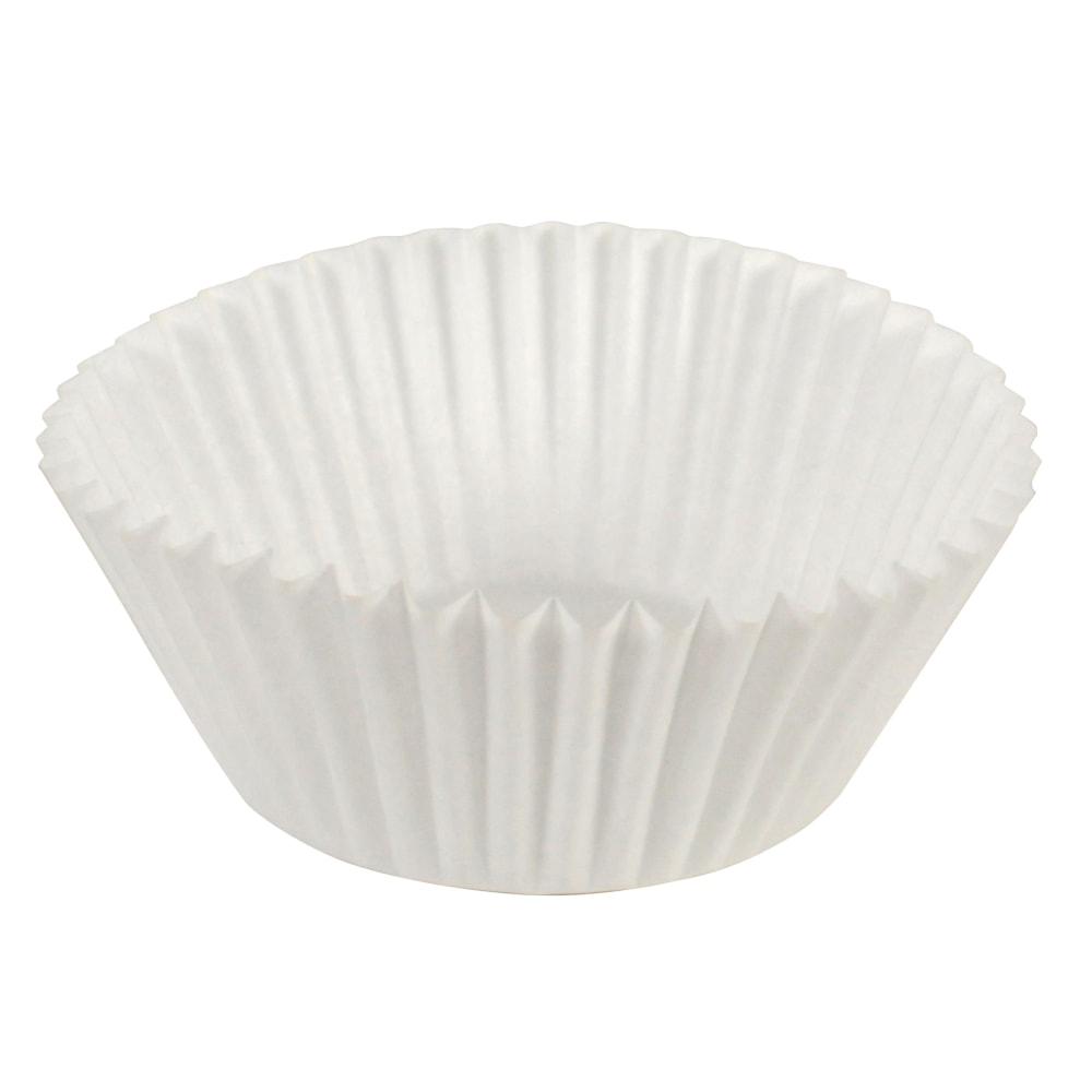 Hoffmaster Fluted Baking Cups, 4-1/2in x 2in, White, Case Of 10,000 Cups