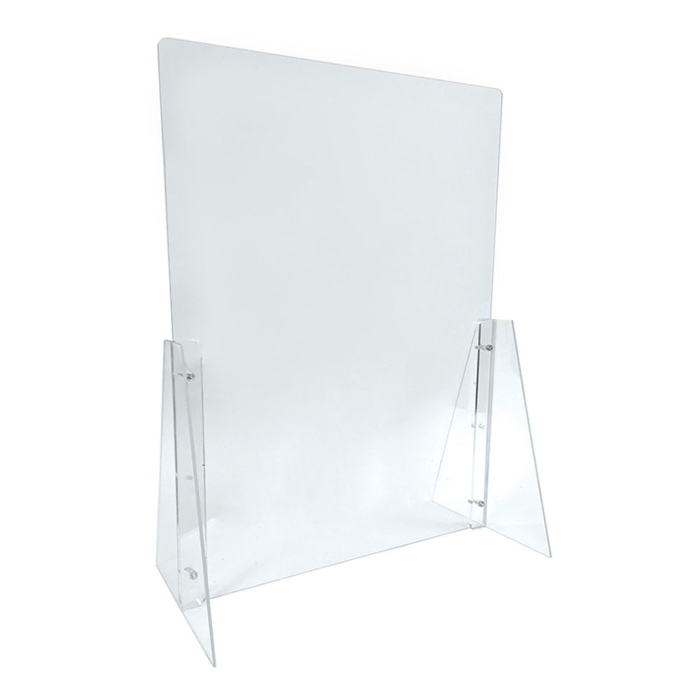 Azar Displays Counter Cashier Shields, 31-1/2inH x 23-1/2inW x 11inD, Clear, Pack Of 2 Shields