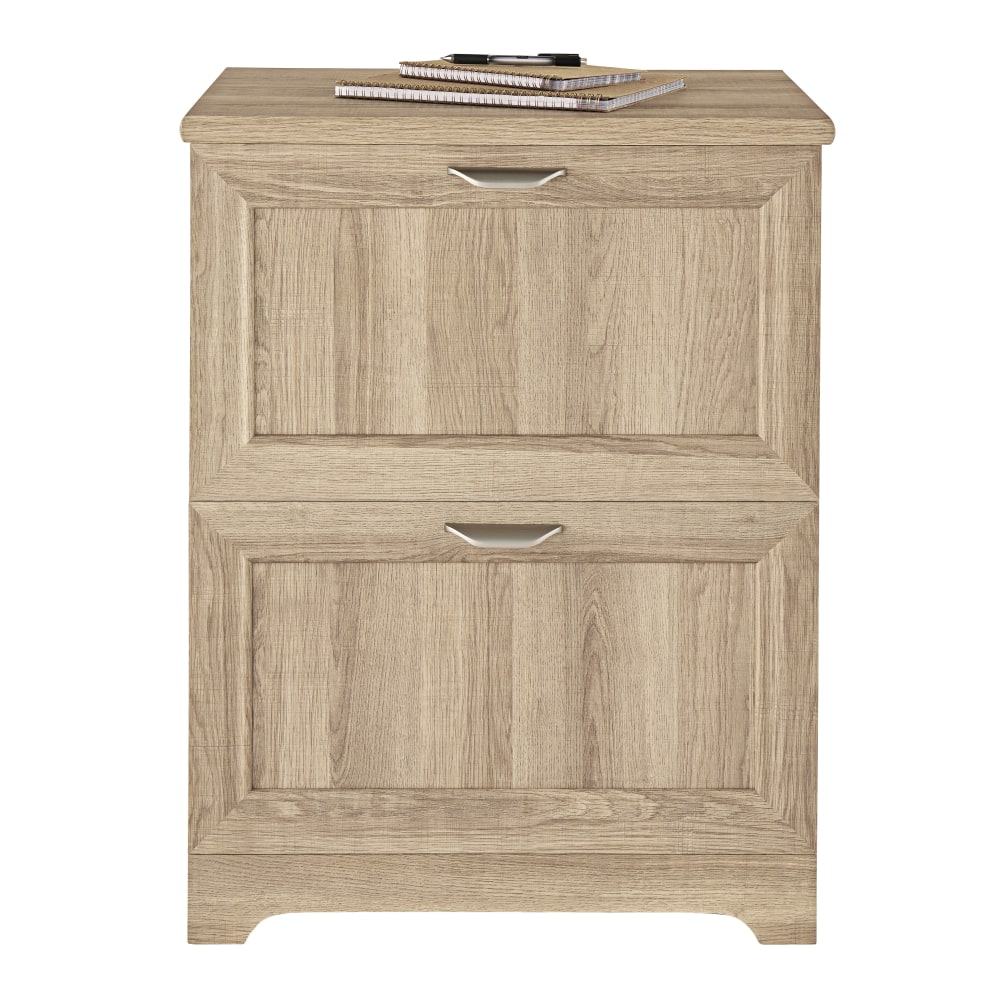 Realspace Magellan 23-1/2inW x 16-1/2inD Lateral 2-Drawer File Cabinet, Blonde Ash